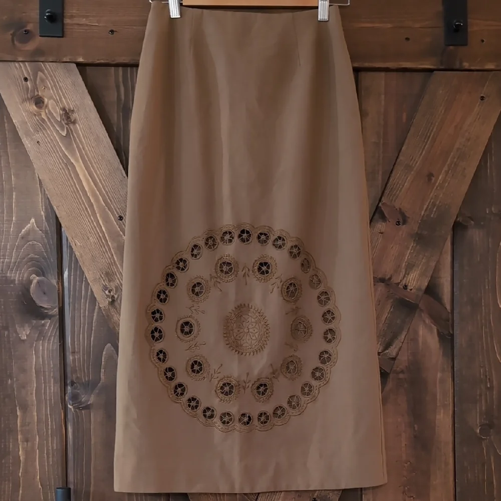 NWT Sea New York Brown Embroidered Skirt